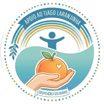 Emblema da campanha Apoio ao Tiago Laranjinha, do Grupo Solidário
